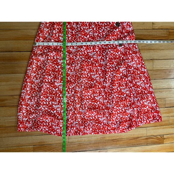 Ganni | Balloon Sleeve Orange Floral Print Crepe Midi Dress | Size 38 (US 6) - Picture 16 of 16